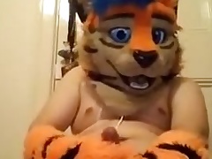 Tiggy plays with himself in his mesh undies ,)